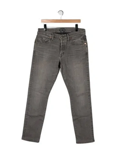Pre-owned Tom Ford Straight-leg Jeans In Grey/neutrals