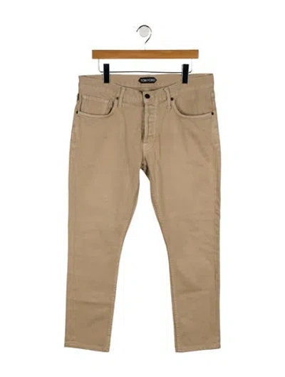 Pre-owned Tom Ford Straight-leg Jeans In Neutral