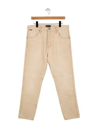 Pre-owned Tom Ford Straight-leg Jeans In Neutral