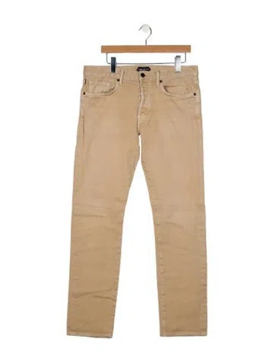 Pre-owned Tom Ford Straight-leg Jeans In Neutral