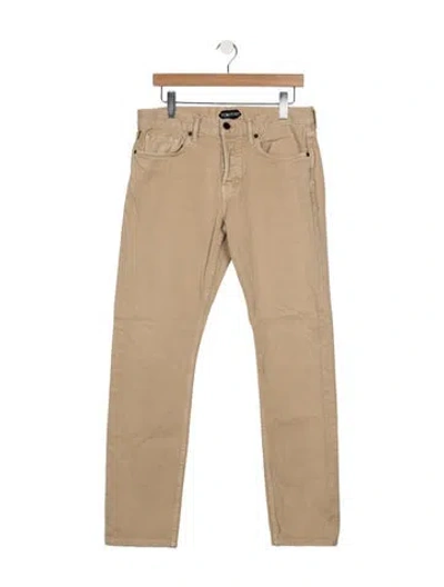 Pre-owned Tom Ford Straight-leg Jeans In Neutral