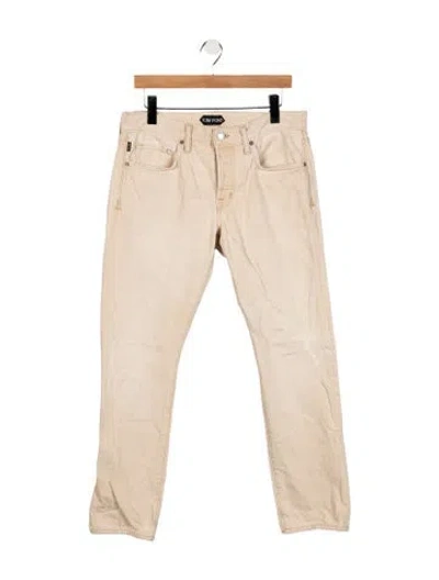 Pre-owned Tom Ford Straight-leg Jeans In Neutral