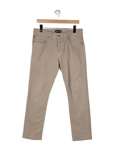 Pre-owned Tom Ford Straight-leg Jeans In Neutral