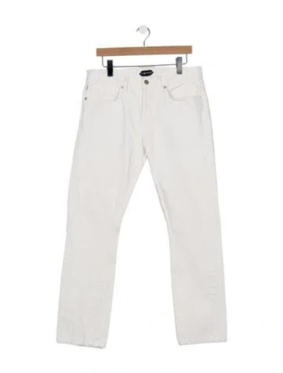 Pre-owned Tom Ford Straight-leg Jeans In White