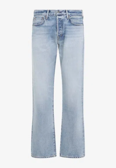 Tom Ford Straight-leg Overwashed Jeans In Blue
