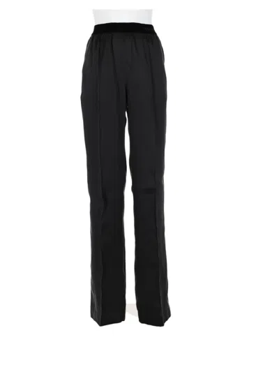 Tom Ford Straight-leg Silk Trousers With High Waist Design In Blue