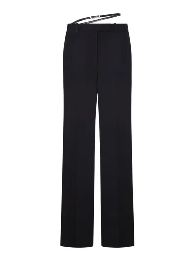 Tom Ford Straight-leg Tailored Trousers With A Thin Waistband In Black