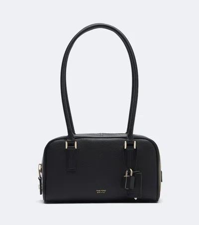 Tom Ford Strain Mini Leather Shoulder Bag In Black