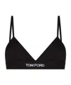 Tom Ford Logo Stretch-jersey Triangle Bra In Black