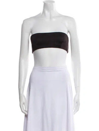 Pre-owned Tom Ford Strapless Crop Top In Brown