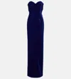 Tom Ford Strapless Gown In Blue
