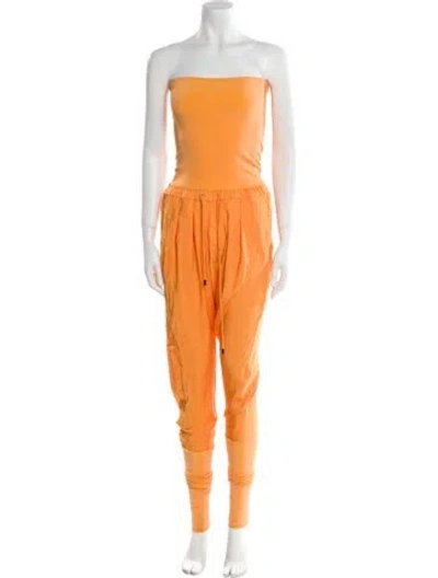 Pre-owned Tom Ford Strapless Jumpsuit In Orange