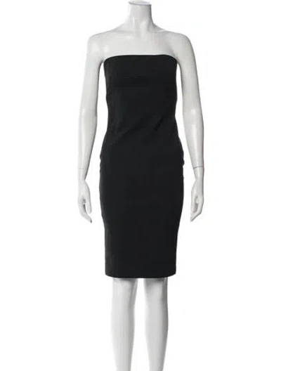 Pre-owned Tom Ford Strapless Knee-length Dress In Black