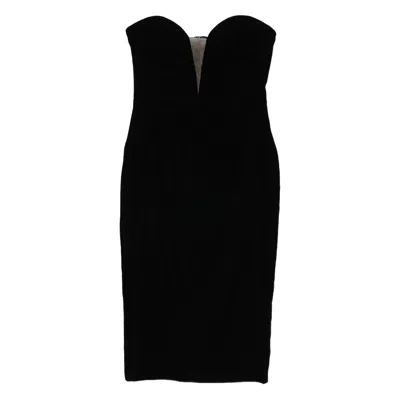 Tom Ford Strapless Midi Dress In Black