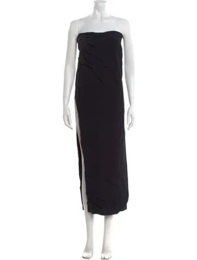 Pre-owned Tom Ford Strapless Midi Length Dress In Black