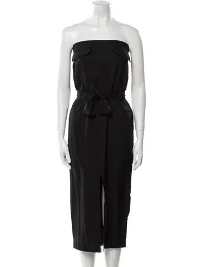 Pre-owned Tom Ford Strapless Midi Length Dress In Black