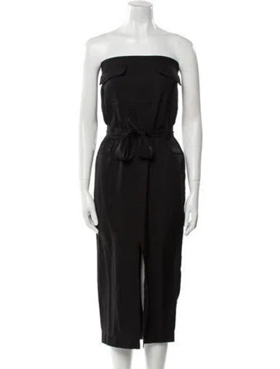 Pre-owned Tom Ford Strapless Midi Length Dress In Black