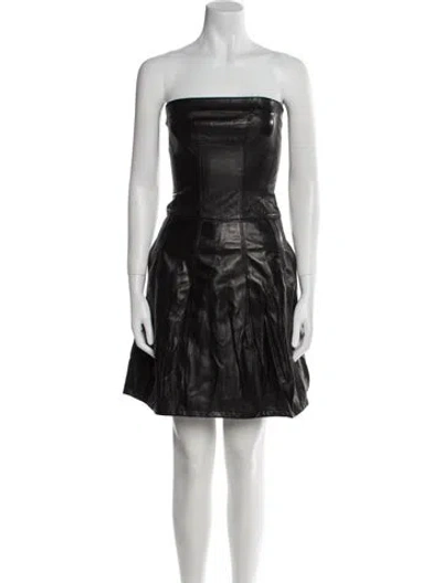 Pre-owned Tom Ford Strapless Mini Dress In Black