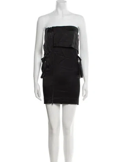 Pre-owned Tom Ford Strapless Mini Dress In Black