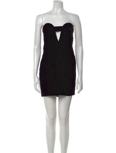 Pre-owned Tom Ford Strapless Mini Dress In Black