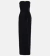 Tom Ford Strapless Velvet Gown In Black