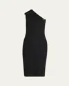 Tom Ford One-shoulder Crystal Embellished Cocktail Dress In Black