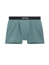 Tom Ford Cotton-blend Jersey Boxer Briefs In Green
