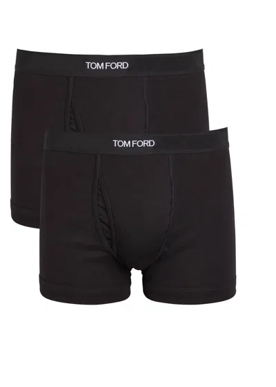Tom Ford Stretch-cotton Boxer Briefs In Black