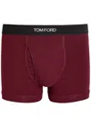 Tom Ford Stretch-cotton Boxer Briefs In Burgundy