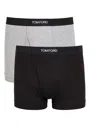 Tom Ford Two-pack Stretch-cotton Jersey Boxer Briefs In Gray