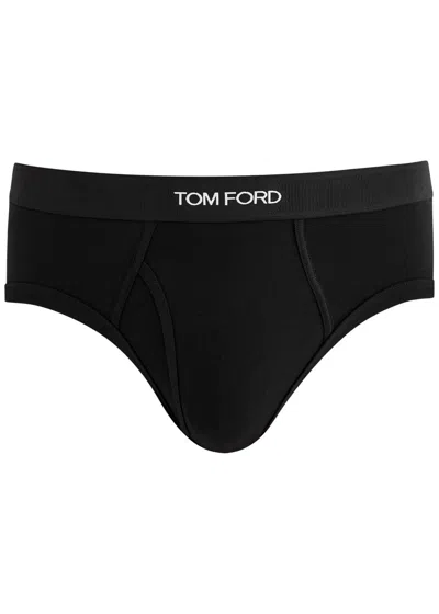 Tom Ford Stretch-cotton Briefs In Black