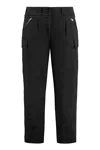 Tom Ford Black Pleated Cargo Trousers In Black