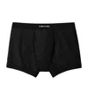 Tom Ford Stretch-cotton Logo Boxers In Black