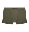 Tom Ford Stretch-cotton Logo Boxers In Green