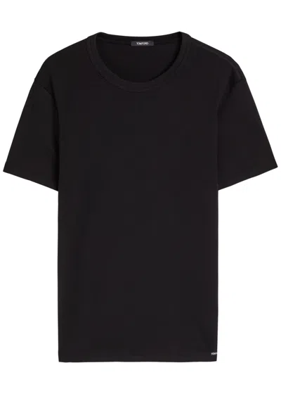 Tom Ford Stretch-cotton T-shirt In Black