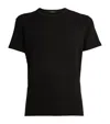 Tom Ford Black Stretch Cotton Crew Neck T-shirt In Black
