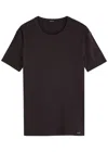Tom Ford Plain Cotton Undershirt In Gray