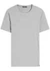Tom Ford Grey Cotton T-shirt Vneck In Gray
