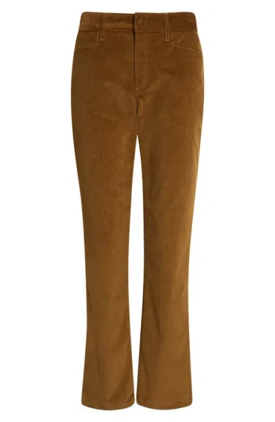 Tom Ford Stretch Cotton Velvet Skinny Flare Pants In Brown