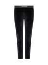 Tom Ford Stretch Lustrous Velour Signature Leggings Trousers Black