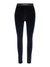 Tom Ford Blue Leggins With Logo On The Waist In Tech Fabric Woman In Black