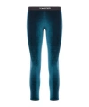 Tom Ford Stretch Lustrous Velour Signature Leggings In Blue