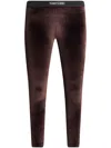 Tom Ford Brown Jersey Signature Leggings In Brown