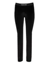 Tom Ford Stretch Lustrous Velour Signature Leggings Trousers Black