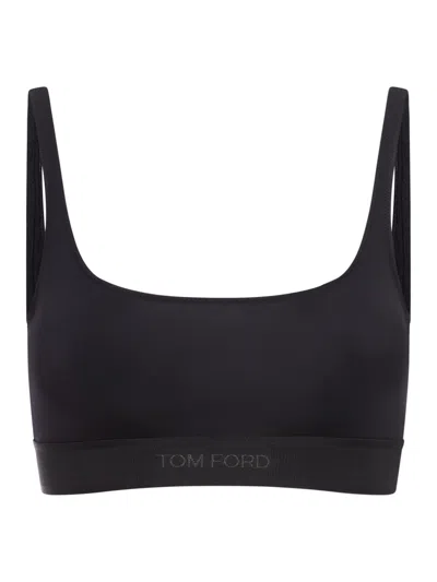 Tom Ford Stretch Modal Bralette Top In Black