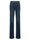 Tom Ford Dark Blue Flared High Rise Jeans In Mid Blue (blue)