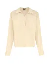 Tom Ford Stretch Satin Shirt In Neutral
