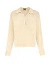 Tom Ford Stretch Satin Shirt In Nude