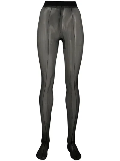Tom Ford Stretch Seamed Tights In Black