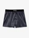 Tom Ford Stretch Silk Boxer In Charcoal